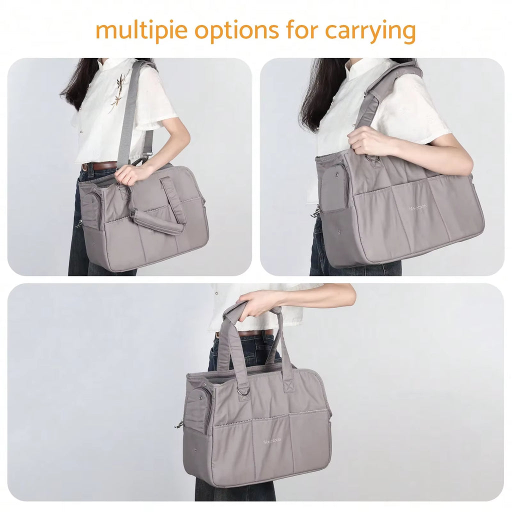 Removable Womens Pet Carrying Handbag Dark Gray Small Dogs Cat Carrier Purse Small Dogs(8Lb) Cats(11Lb) for Walking Cats Puppies