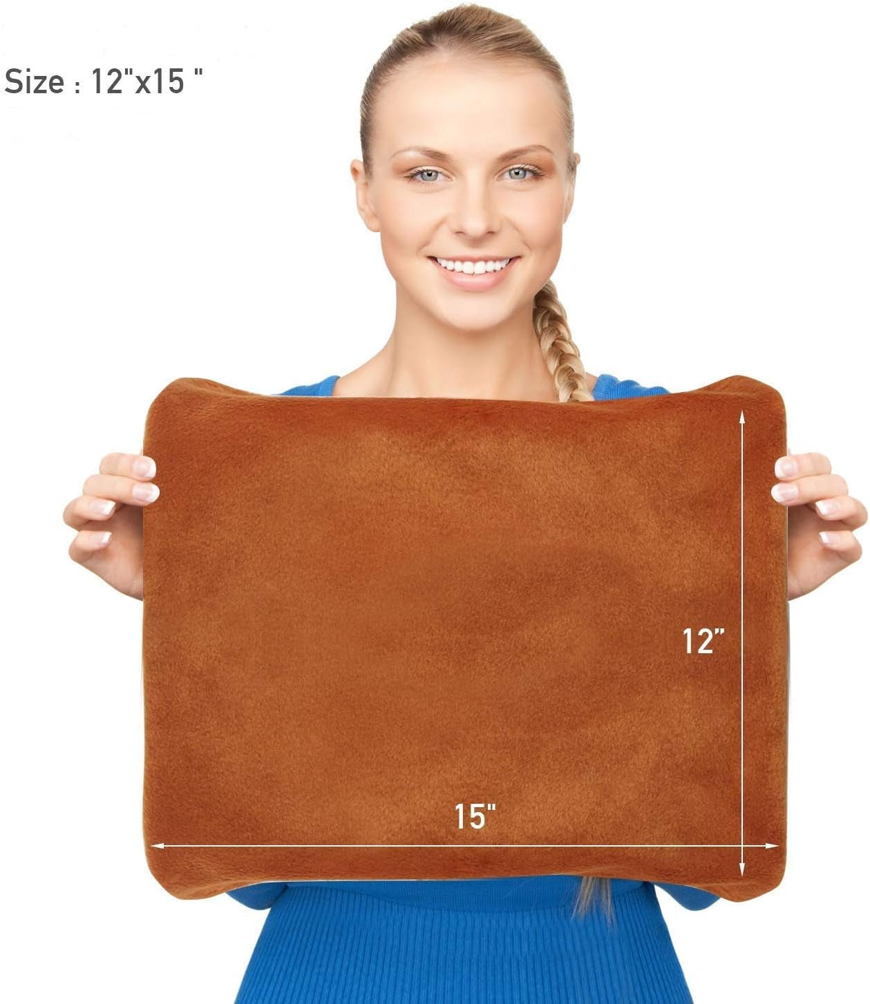 Pet Heating Pad,Cat Dog Electric Pet Heating Pad Indoor Waterproof,Auto Constant Temperature, Chew Resistant Steel Cord (Blue, Large)